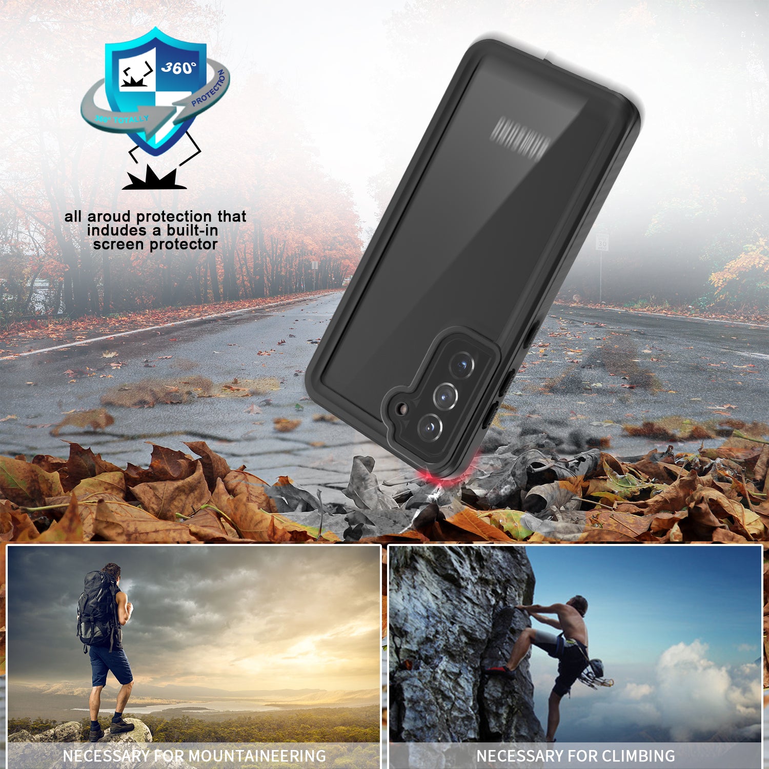 FS Series IP68 Waterproof Case For Samsung Galaxy S21 5G Cell Phone Dust-proof Anti-drop Clear Shell FS Series IP68 Waterproof Case For Samsung Galaxy S21 5G Cell Phone Dust-proof Anti-drop Clear Shell